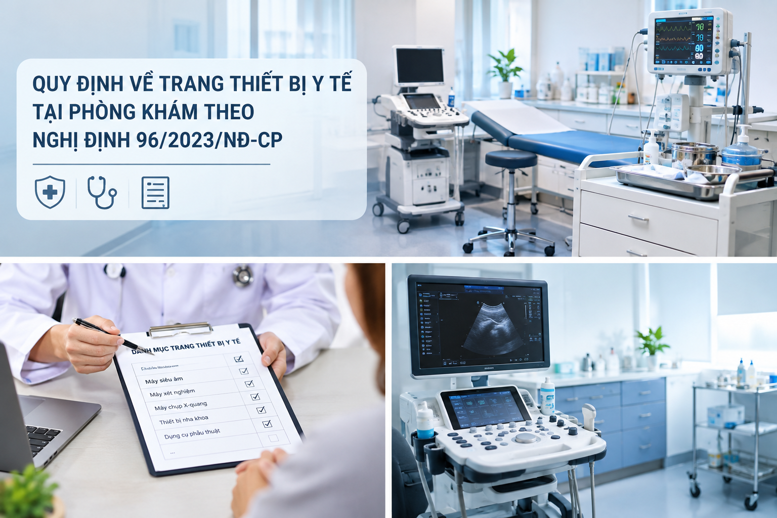 Quy định về trang thiết bị y tế tại phòng khám theo nghị định 96/2023/NĐ-CP